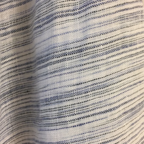 Lucky Brand Linen Midi Dress, Linen Blue/White - Picture 3 of 7